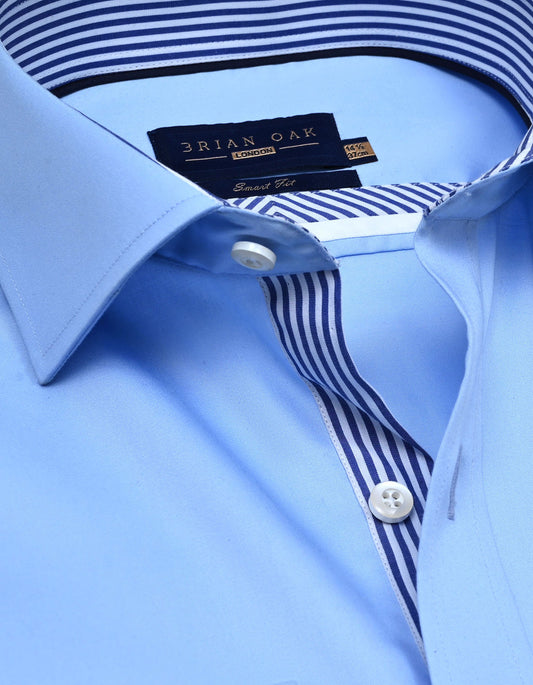 Sky Blue Designer Satin Shirt