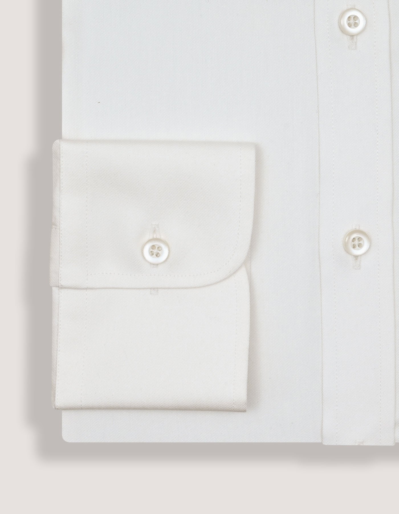 Luxury Off-White Twill Shirt