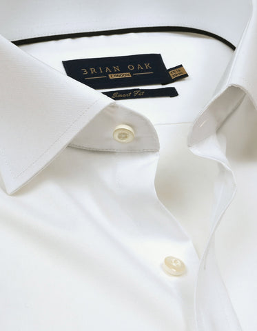 Plain White Cotton Dress Shirt