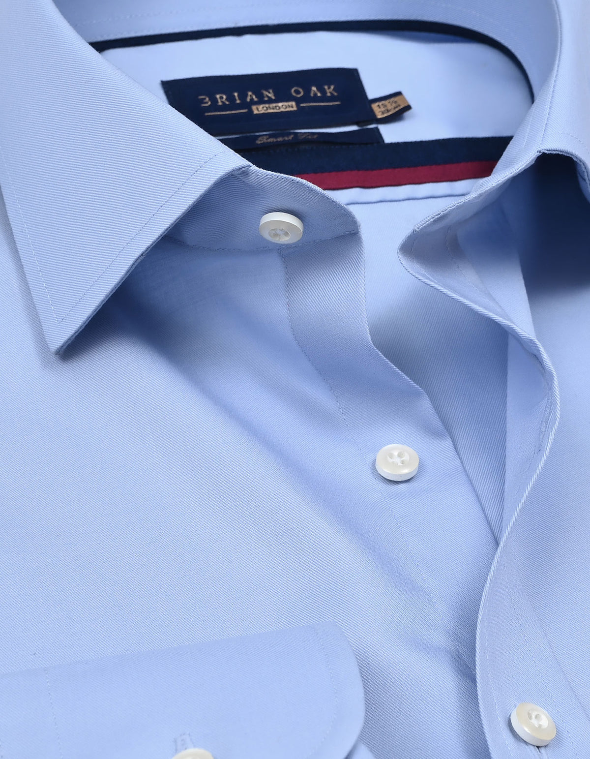 Chemise bleu ciel en pur coton