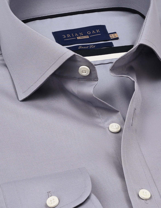 Easy Iron Grey Cotton Dress Shirt