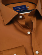 Light Brown Satin Dress Shirt