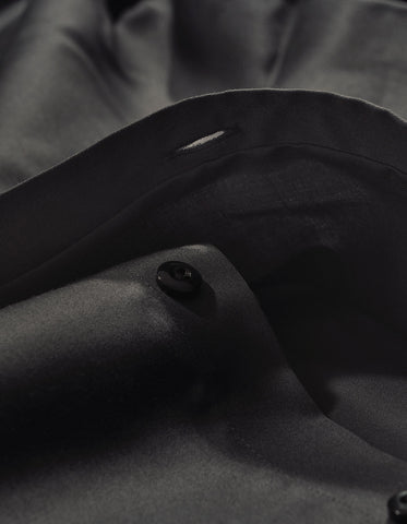 Chemise en satin uni anthracite