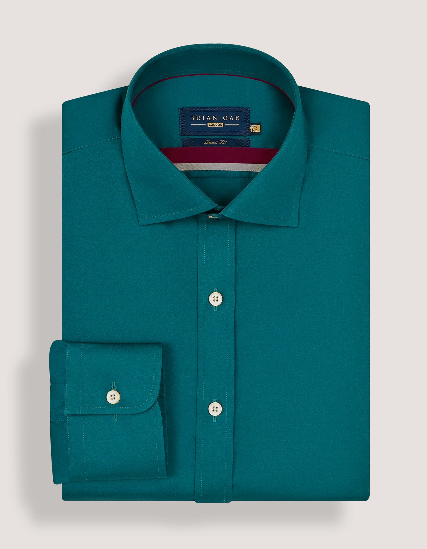 Rich Teal Satin Dress Shirt | Brian Oak UK Rich Teal Satin Dress Shirt | Brian Oak UK