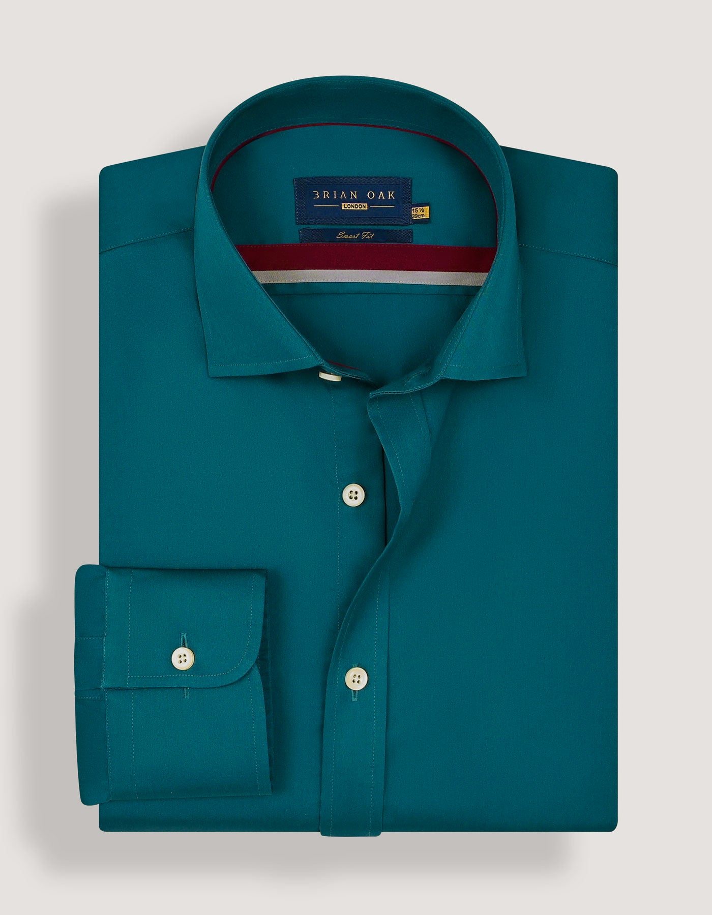 Rich Teal Satin Dress Shirt | Brian Oak UK Rich Teal Satin Dress Shirt | Brian Oak UK