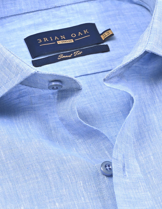 Pure Linen Shirt - Sky Blue