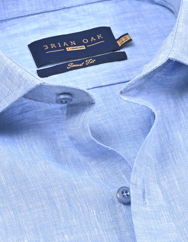 Pure Linen Shirt - Sky Blue
