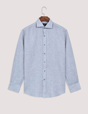 Pure Linen Shirt - Light Grey