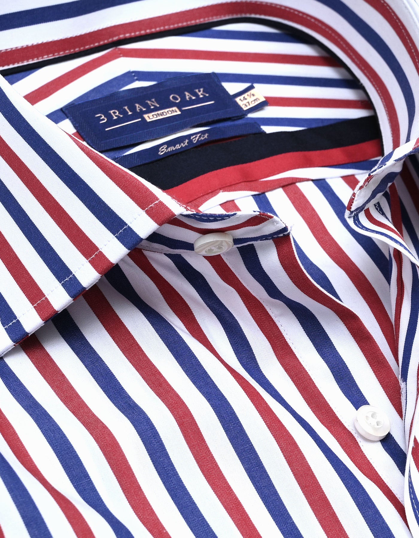 Royal Blue and Red Striped Dress Shirt UK | Brian Oak Limited Royal Blue and Red Striped Dress Shirt UK | Brian Oak Limited
