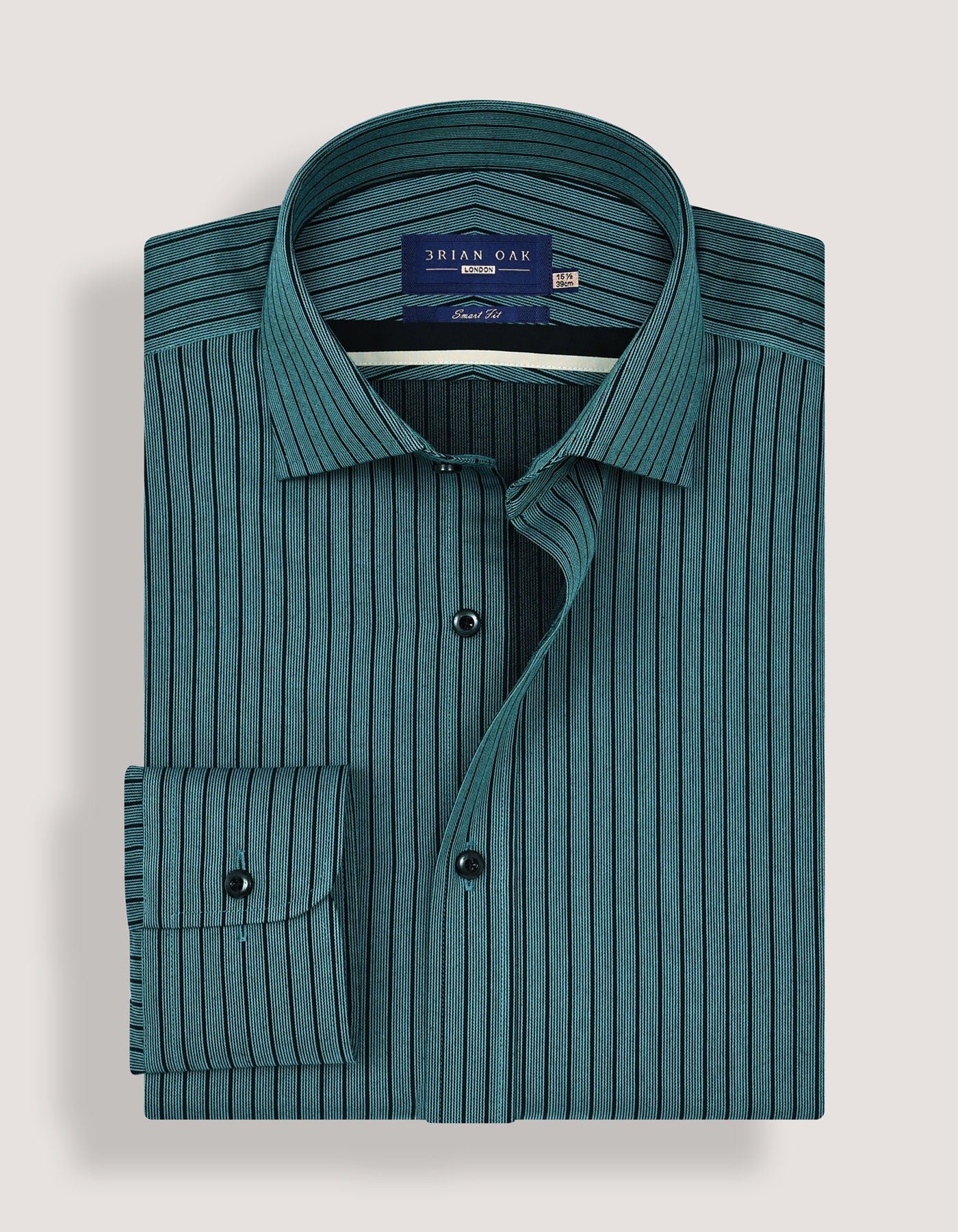 Sea Green Striped Dobby Shirt | Brian Oak UK Sea Green Striped Dobby Shirt | Brian Oak UK