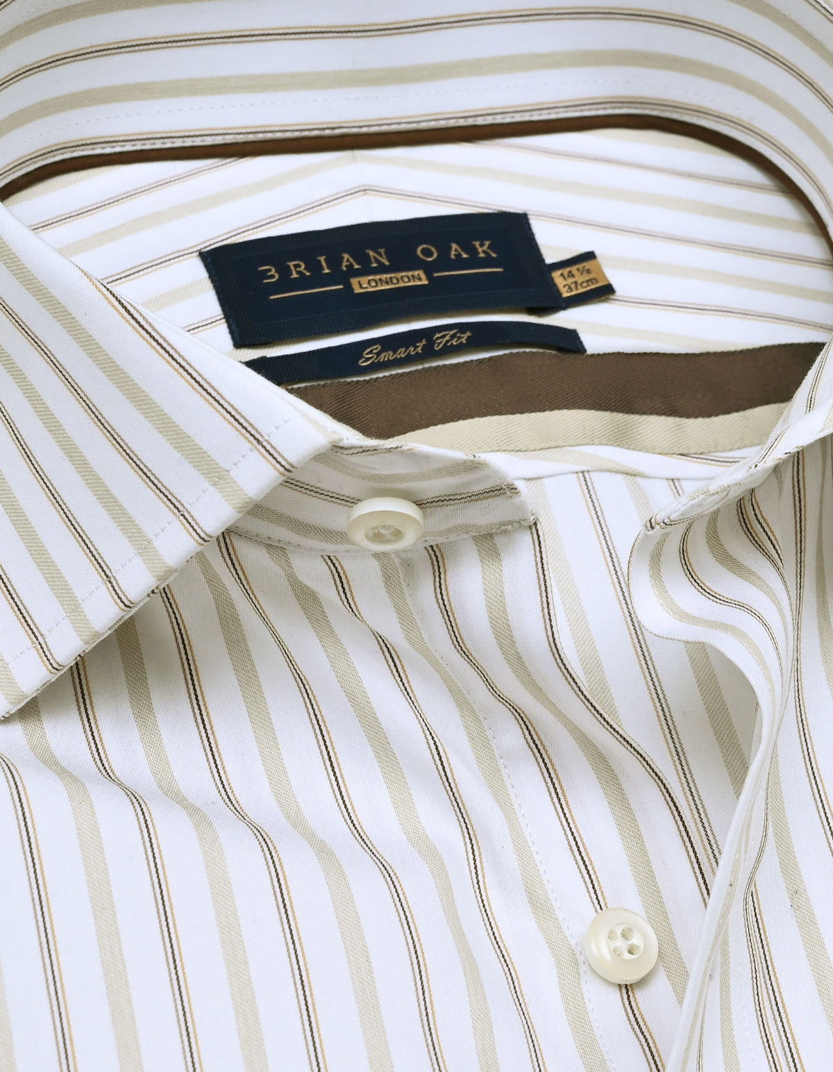 Striped Twill Dress Shirt – Fawn