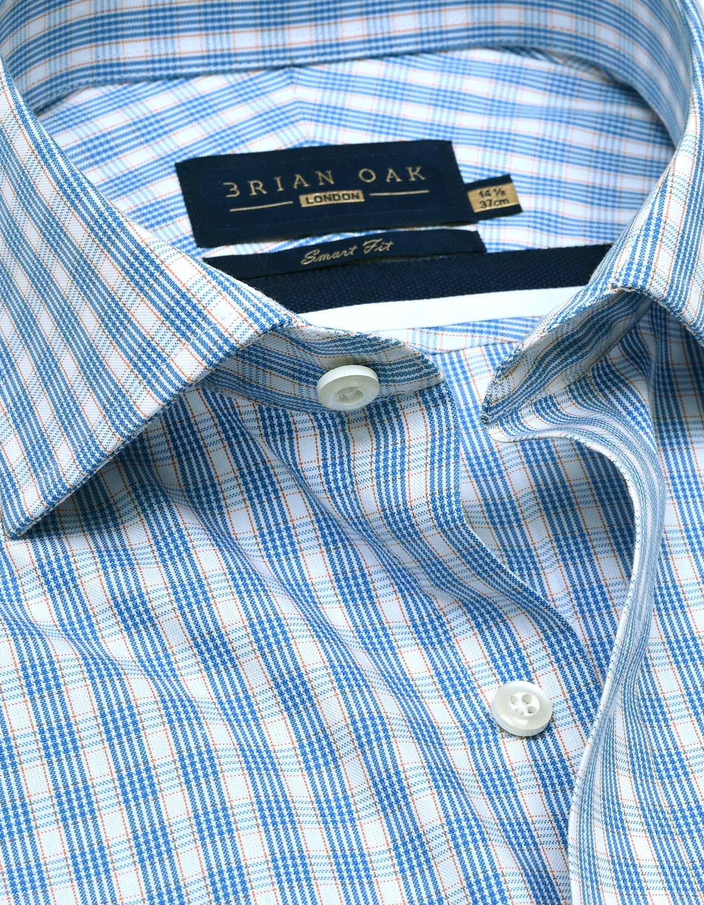 Mens Light Blue Check Dress Shirt