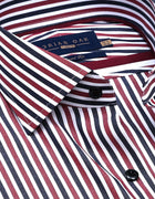 Chemise en coton rayée marron