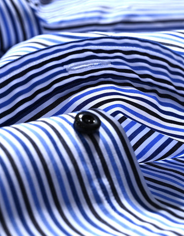 Chemise à rayures bleu roi Candy