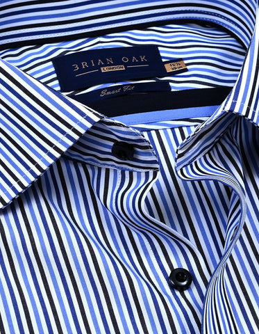 Chemise à rayures bleu roi Candy