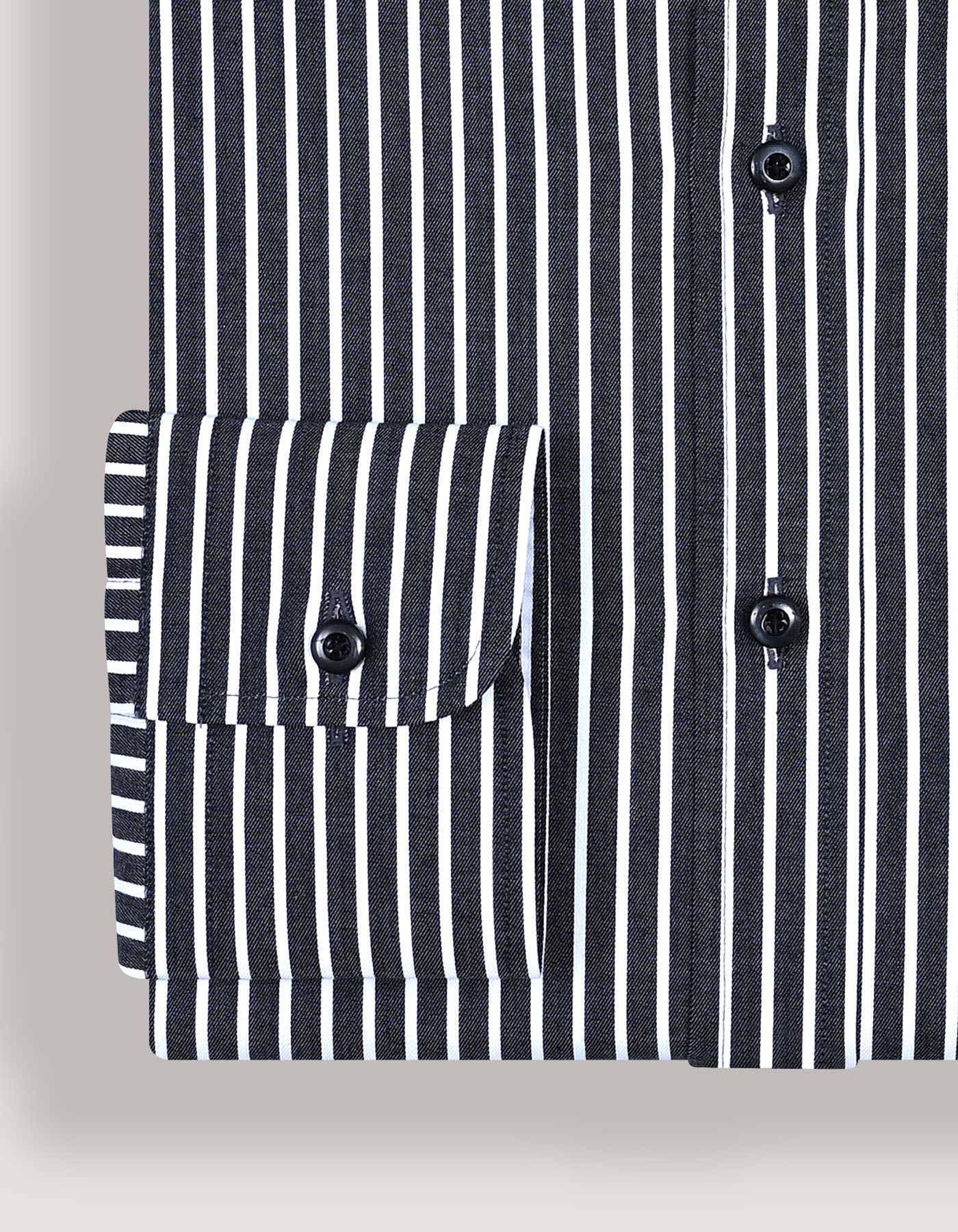 Mens Black Striped Dress Shirt