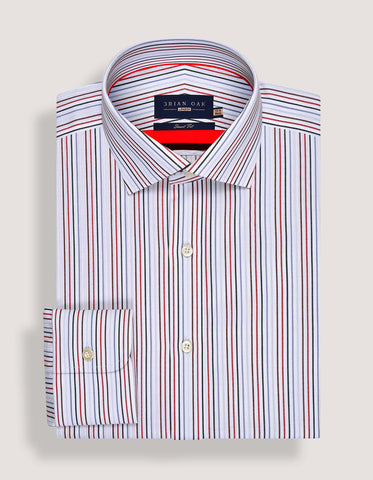 Red Multicolour Stripe Shirt