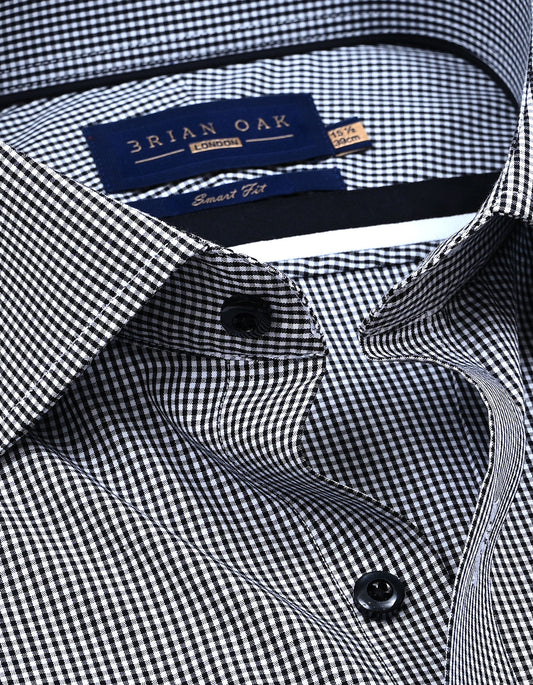 Black Mini Check Shirt