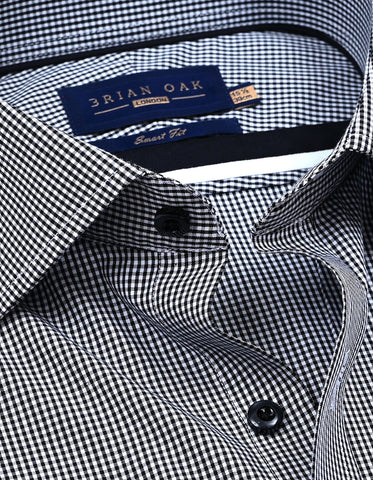 Black Mini Check Shirt