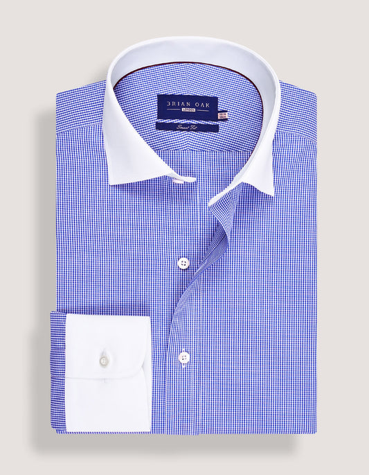 Sky Blue Smart Fit Check Shirt