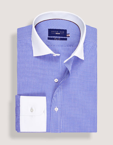 Sky Blue Smart Fit Check Shirt