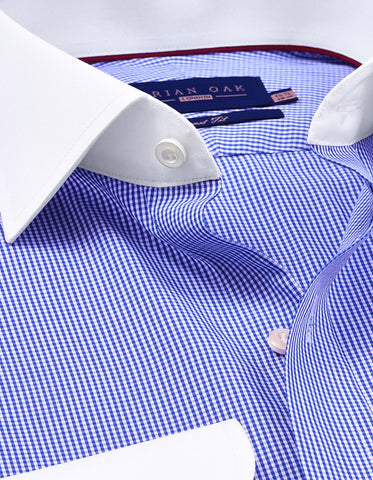 Sky Blue Smart Fit Check Shirt