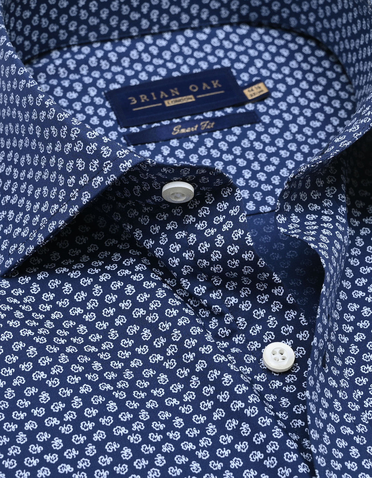 Mens Patterned Blue Dress Shirt | Brian Oak UK Mens Patterned Blue Dress Shirt | Brian Oak UK