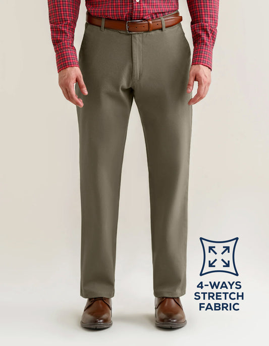 Light Brown Performance Chino Trousers