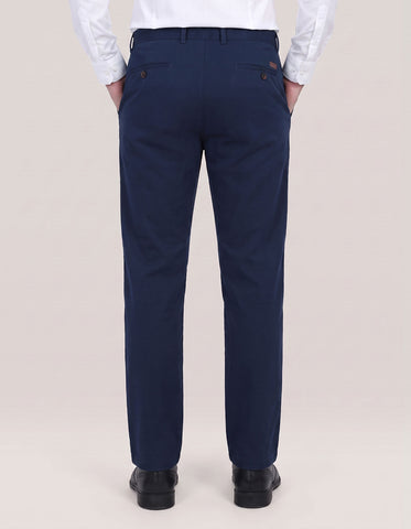 Plain Navy Smart Fit Chino Trouser