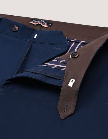 Plain Navy Smart Fit Chino Trouser