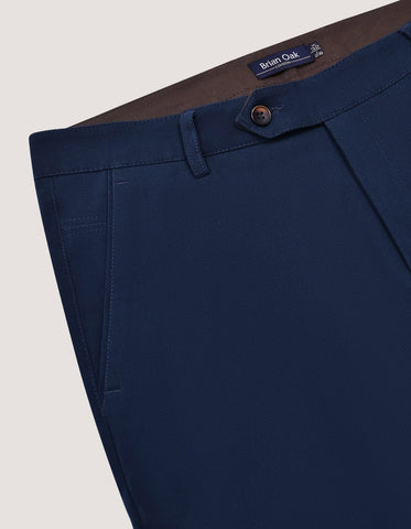 Modern Navy Blue Cross-Pocket Chinos