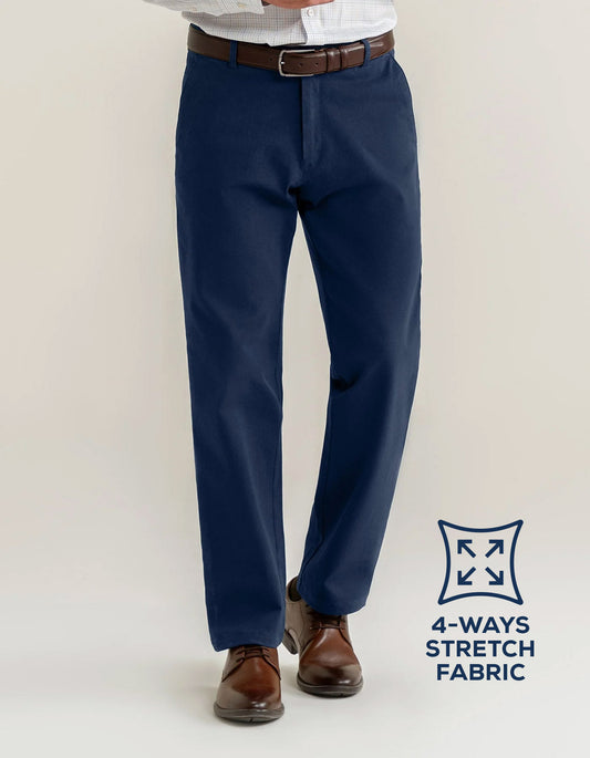 Pantalones elegantes de algodón – Azul marino