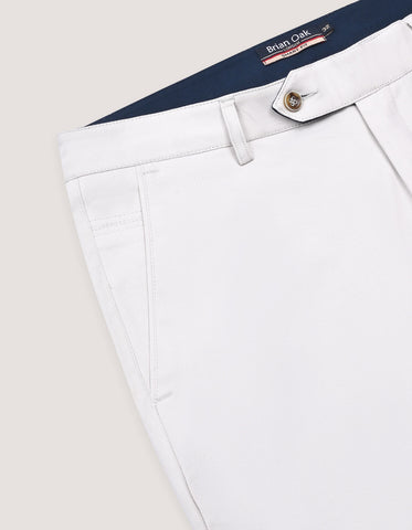 Flat Front Smart Fit Chinos – Cream