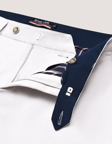 Flat Front Smart Fit Chinos – Cream