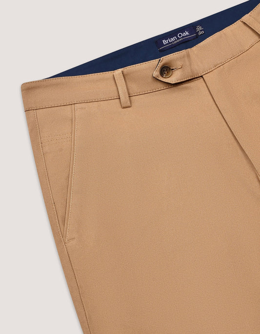 Classic Khaki Cross-Pocket Chinos