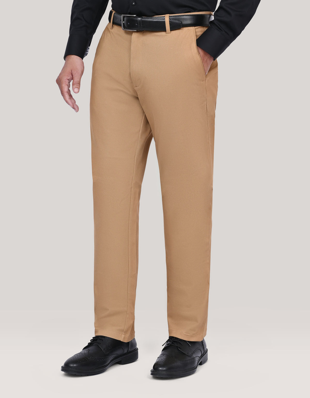 Classic Khaki Cross-Pocket Chinos