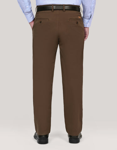 Chocolate Brown Cotton Stretch Premium Chinos