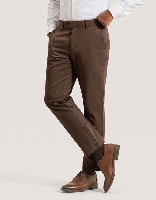 Chocolate Smart Fit Chino Trouser