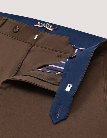 Chocolate Smart Fit Chino Trouser