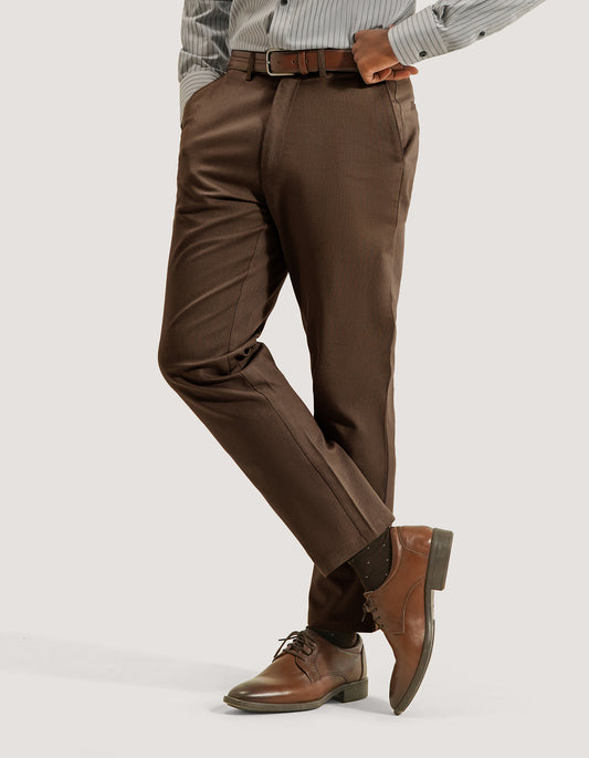 Chocolate Smart Fit Chino Trouser