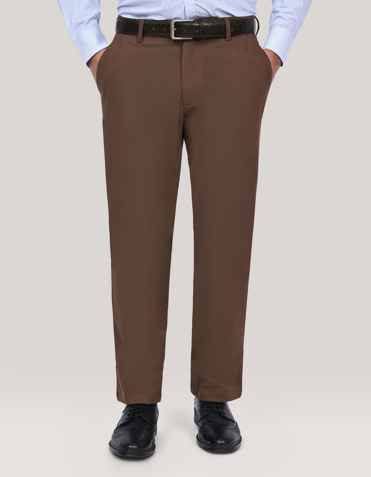 Chocolate Smart Fit Chino Trouser