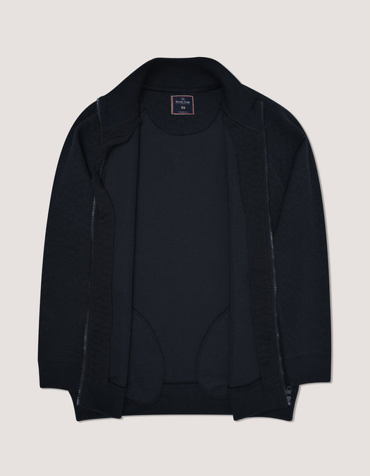 Black Fleece Zippered Jacket