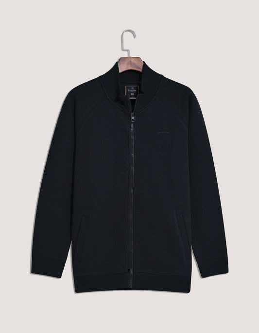 Black Fleece Zippered Jacket