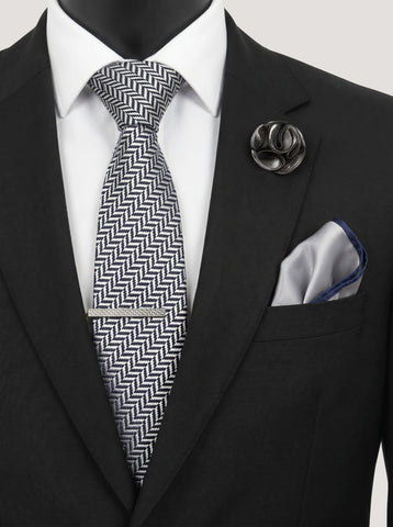 Coffret d'accessoires pour hommes en argent de qualité supérieure 