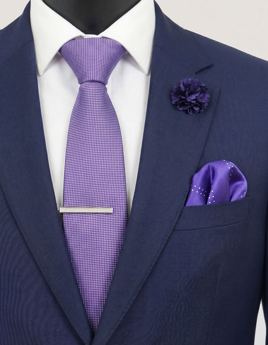 Ensemble d'accessoires de luxe violet pour hommes