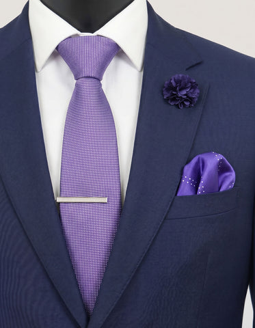 Ensemble d'accessoires de luxe violet pour hommes