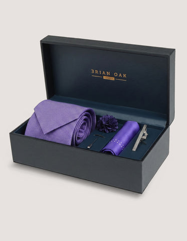 Ensemble d'accessoires de luxe violet pour hommes