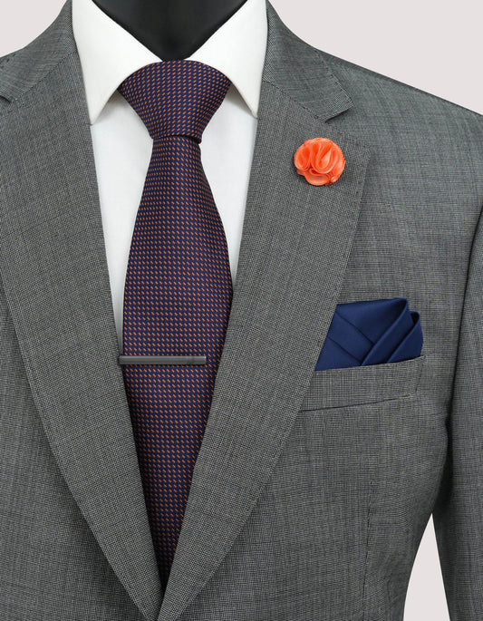 Geometric Tie Set - Navy