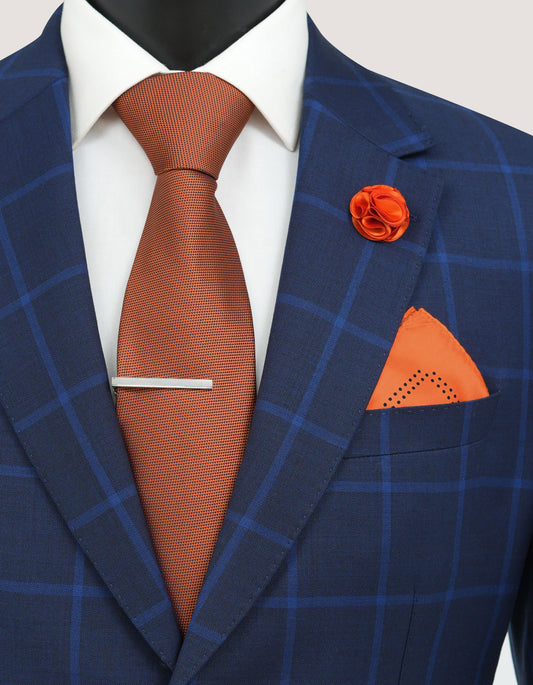Textured Tie Set - Orange