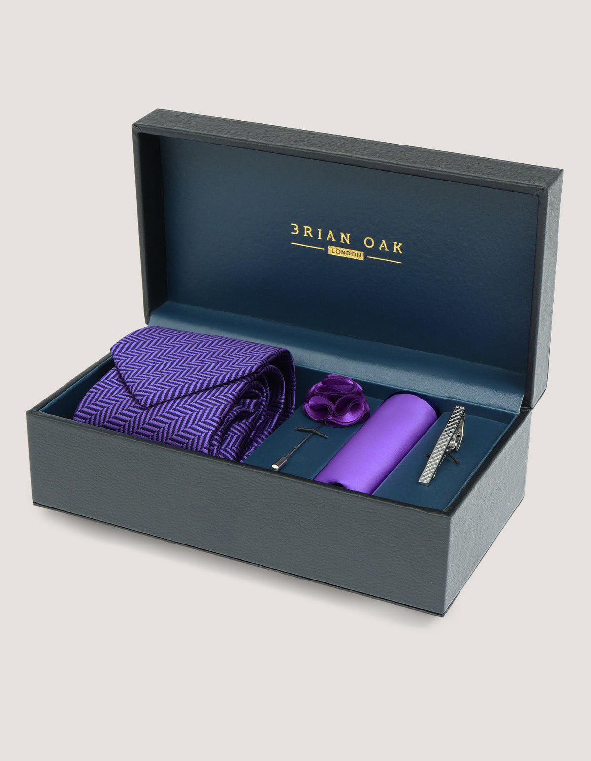Geometric Men's Tie Set - Lilac